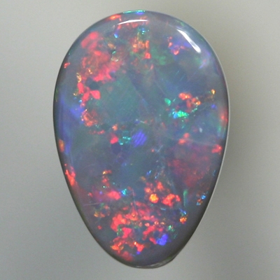 SOLID SEMI BLACK OPAL Bright, strong fire, gold, red and blue